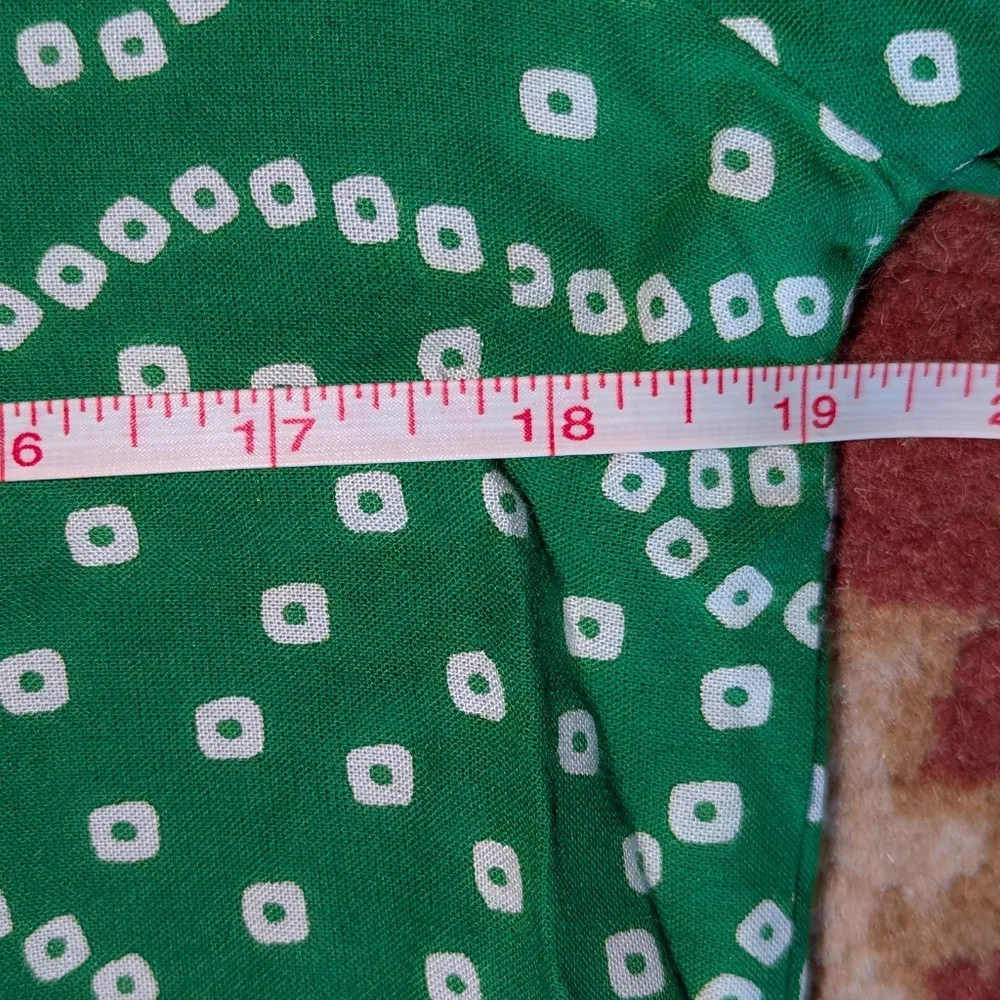 💚 New Grass Green White Gold Trim Kurta Dress M Tunic Party - Picture 9 of 16